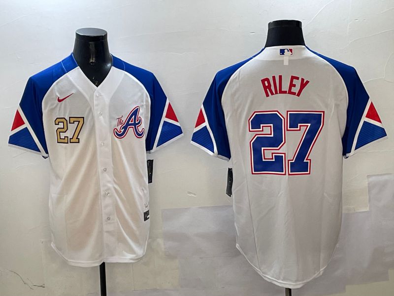 Men Atlanta Braves 27 Riley White City Edition 2025 Nike MLB Jersey style 4